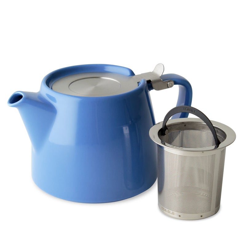 FORLIFE Stump Teapot with SLS Lid and Infuser, 18-Ounce, Blue - Image 2